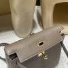 Kelly Ado 18/Étoupe Grey  Gold  Clemence