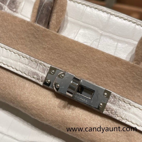 Hermes Birkin25cm Nilo Himalaya 01 Gold Hardware Full Handmade 001 Hermes Birkin25cm Nilo Himalaya 01 Gold Hardware Full Handmade 001