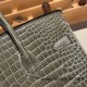 Hermes Birkin25cm porous Crocodile 81/Gris Tourterelle Silver Hardware Full Handmade 002 Hermes Birkin25cm porous Crocodile 81/Gris Tourterelle Silver Hardware Full Handmade 002