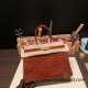 Hermes Birkin25 porous Crocodile 33/miel Gold Hardware Full Handmade 004 Hermes Birkin25 porous Crocodile 33/miel Gold Hardware Full Handmade 004