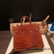 Hermes Birkin25 porous Crocodile 33/miel Gold Hardware Full Handmade 004 Hermes Birkin25 porous Crocodile 33/miel Gold Hardware Full Handmade 004