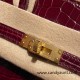 Hermes Birkin25 Crocodile Niloticus Bordeaux Gold Hardware Full Handmade 006 Hermes Birkin25 Crocodile Niloticus Bordeaux Gold Hardware Full Handmade 006