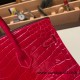 Hermes Birkin25 Crocodile Niloticus Q5/Rouse CasaqueGold Hardware Full Handmade 007 Hermes Birkin25 Crocodile Niloticus Q5/Rouse CasaqueGold Hardware Full Handmade 007
