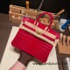 Hermes Birkin25 Crocodile Niloticus Q5/Rouse CasaqueGold Hardware Full Handmade 007 Hermes Birkin25 Crocodile Niloticus Q5/Rouse CasaqueGold Hardware Full Handmade 007