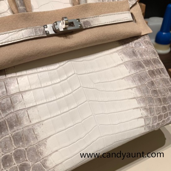 Hermes Birkin25 Crocodile Niloticus Himalaya 01Gold Hardware Full Handmade 008 Hermes Birkin25 Crocodile Niloticus Himalaya 01Gold Hardware Full Handmade 008