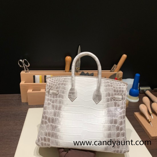 Hermes Birkin25 Crocodile Niloticus Himalaya 01Gold Hardware Full Handmade 008 Hermes Birkin25 Crocodile Niloticus Himalaya 01Gold Hardware Full Handmade 008