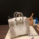Hermes Birkin25 Crocodile Niloticus Himalaya 01Gold Hardware Full Handmade 008 Hermes Birkin25 Crocodile Niloticus Himalaya 01Gold Hardware Full Handmade 008