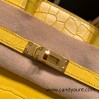 Hermes Birkin25 Crocodile Niloticus M9 / mimosa Gold Hardware Full Handmade 010