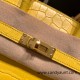 Hermes Birkin25 Crocodile Niloticus M9 / mimosa Gold Hardware Full Handmade 010 Hermes Birkin25 Crocodile Niloticus M9 / mimosa Gold Hardware Full Handmade 010