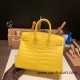 Hermes Birkin25 Crocodile Niloticus M9 / mimosa Gold Hardware Full Handmade 010 Hermes Birkin25 Crocodile Niloticus M9 / mimosa Gold Hardware Full Handmade 010