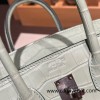 Hermès Birkin 25cm Alligator Matte Alligator Crocodile 6U/Vert Deau Silver Hardware Fully Hand-Stitched birkin25-012  