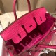Birkin25 Alligator Crocodile 5R/Rose Shocking Silver Hardware Full Handmade 016 Birkin25 Alligator Crocodile 5R/Rose Shocking Silver Hardware Full Handmade 016