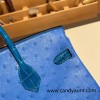 Birkin25 Alligator Crocodile touch Bleu Hydra& Bleu Izmir Silver Hardware Full Handmade 017