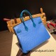 Birkin25 Alligator Crocodile touch Bleu Hydra& Bleu Izmir Silver Hardware Full Handmade 017 Birkin25 Alligator Crocodile touch Bleu Hydra& Bleu Izmir Silver Hardware Full Handmade 017