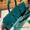 Birkin25 Ostrich Z6/Malachite& 6Q Vert Emeraude Gold Hardware Full Handmade 019