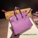 Birkin25 Ostrich &Crocodile P9/ Anemone& N5/CASSIS Gold Hardware Full Handmade 020 Birkin25 Ostrich &Crocodile P9/ Anemone& N5/CASSIS Gold Hardware Full Handmade 020
