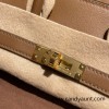 25cm birkin Chamois 18 /Étoupe Grey Gold Hardware Full Handmade 021
