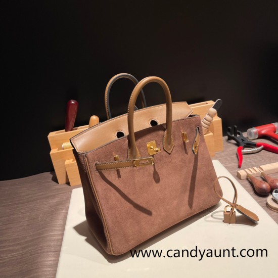 25cm birkin Chamois 18 /Étoupe Grey Gold Hardware Full Handmade 021 25cm birkin Chamois 18 /Étoupe Grey Gold Hardware Full Handmade 021