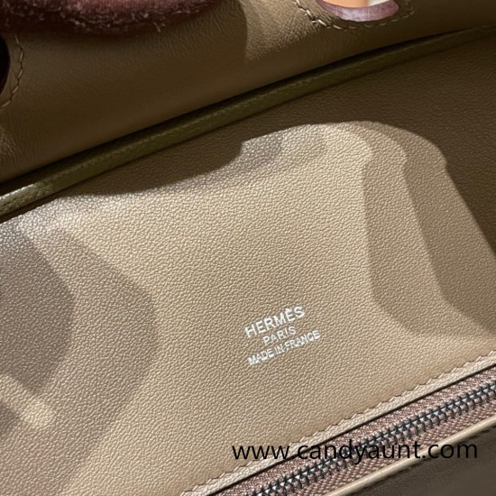25cm birkin Chamois 18/Étoupe Grey Silver Hardware Full Handmade 024 25cm birkin Chamois 18/Étoupe Grey Silver Hardware Full Handmade 024