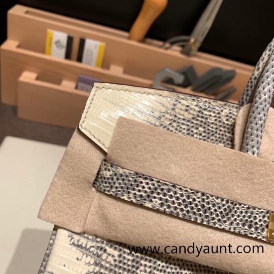 Hermes Birkin 25cm Lizard 1B/ Ombre Gold Hardware Full Handmade 027 Hermes Birkin 25cm Lizard 1B/ Ombre Gold Hardware Full Handmade 027