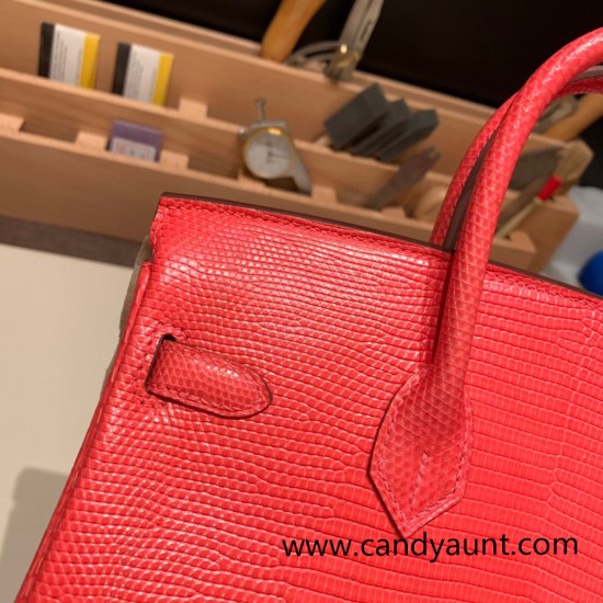 Hermes Birkin 25cm Lizard T5/Rose Jaipur Gold Hardware Full Handmade 036 Hermes Birkin 25cm Lizard T5/Rose Jaipur Gold Hardware Full Handmade 036