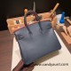 Hermes Birkin 25cm Epsom76/Blue Indigo Gold Hardware Full Handmade 041 Hermes Birkin 25cm Epsom76/Blue Indigo Gold Hardware Full Handmade 041