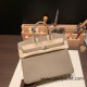 Hermes Birkin 25cm Epsom 18 /Étoupe Grey Silver Hardware Full Handmade 042 Hermes Birkin 25cm Epsom 18 /Étoupe Grey Silver Hardware Full Handmade 042