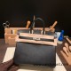 Hermes Birkin 25cm Epsom 89/ Black Silver Hardware Full Handmade 043 Hermes Birkin 25cm Epsom 89/ Black Silver Hardware Full Handmade 043