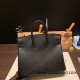 Hermes Birkin 25cm Epsom 89/ Black Silver Hardware Full Handmade 043 Hermes Birkin 25cm Epsom 89/ Black Silver Hardware Full Handmade 043