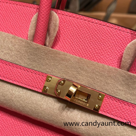 Hermes Birkin 25cm Epsom U5 /Rose Lipstick Gold Hardware Full Handmade 044 Hermes Birkin 25cm Epsom U5 /Rose Lipstick Gold Hardware Full Handmade 044