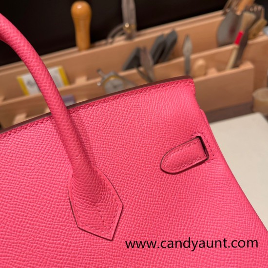 Hermes Birkin 25cm Epsom U5 /Rose Lipstick Gold Hardware Full Handmade 044 Hermes Birkin 25cm Epsom U5 /Rose Lipstick Gold Hardware Full Handmade 044