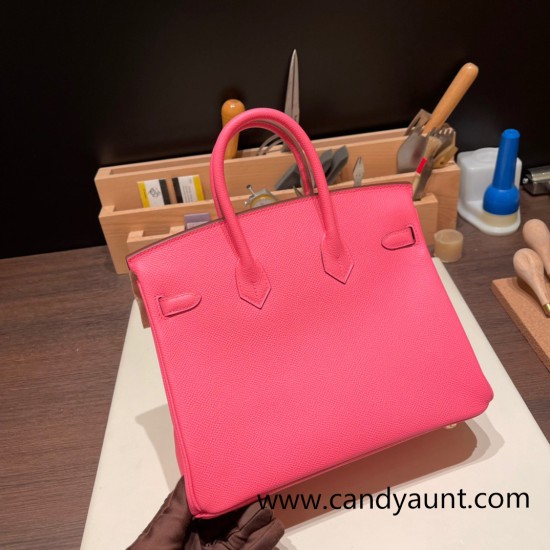 Hermes Birkin 25cm Epsom U5 /Rose Lipstick Gold Hardware Full Handmade 044 Hermes Birkin 25cm Epsom U5 /Rose Lipstick Gold Hardware Full Handmade 044