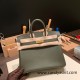Hermes Birkin 25cm Epsom C6 /Vert Gris Gold Hardware Full Handmade 045 Hermes Birkin 25cm Epsom C6 /Vert Gris Gold Hardware Full Handmade 045