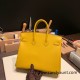 Hermes Birkin 25cm Epsom 9D /Jaune Ambre Silver Hardware Full Handmade 046 Hermes Birkin 25cm Epsom 9D /Jaune Ambre Silver Hardware Full Handmade 046