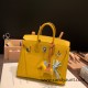 Hermes Birkin 25cm Epsom 9D /Jaune Ambre Silver Hardware Full Handmade 046 Hermes Birkin 25cm Epsom 9D /Jaune Ambre Silver Hardware Full Handmade 046