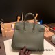 Hermes Birkin 25cm Epsom C6 /Vert Gris Silver Hardware Full Handmade 047 Hermes Birkin 25cm Epsom C6 /Vert Gris Silver Hardware Full Handmade 047