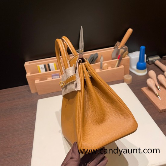 Hermes Birkin 25cm Epsom 37 /Gold Gold Hardware Full Handmade 049 Hermes Birkin 25cm Epsom 37 /Gold Gold Hardware Full Handmade 049