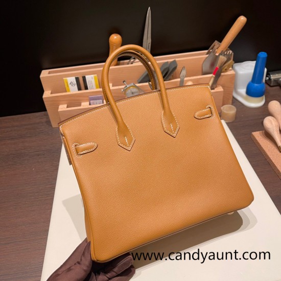 Hermes Birkin 25cm Epsom 37 /Gold Gold Hardware Full Handmade 049 Hermes Birkin 25cm Epsom 37 /Gold Gold Hardware Full Handmade 049