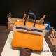Hermes Birkin 25cm Epsom 9H/ Soleil & 73 /Blue Saphir Gold Hardware Full Handmade 056 Hermes Birkin 25cm Epsom 9H/ Soleil & 73 /Blue Saphir Gold Hardware Full Handmade 056