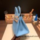 Hermes Birkin 25cm Epsom 7N/Celeste Gold Hardware Full Handmade 066 Hermes Birkin 25cm Epsom 7N/Celeste Gold Hardware Full Handmade 066
