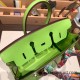 Hermes Birkin 25cm Epsom 6R/ Kiwi Silver Hardware Full Handmade 068 Hermes Birkin 25cm Epsom 6R/ Kiwi Silver Hardware Full Handmade 068