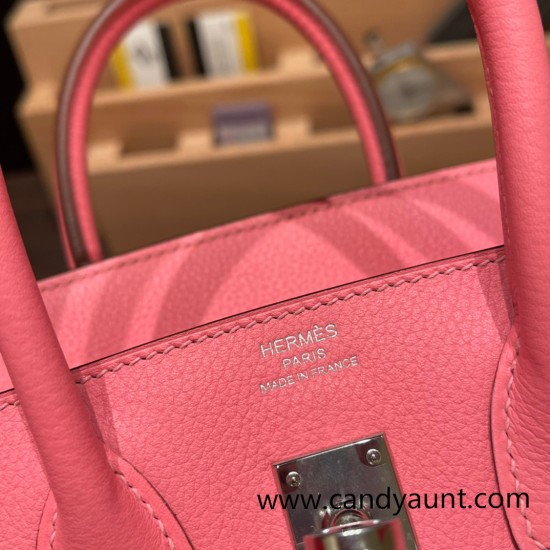 Hermes Birkin 25cm swift K4 /Rose d’ete Gold Hardware Full Handmade 071 Hermes Birkin 25cm swift K4 /Rose d’ete Gold Hardware Full Handmade 071
