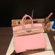Hermes Birkin 25cm swift 3Q/Rose Sakura Silver Hardware Full Handmade 073 Hermes Birkin 25cm swift 3Q/Rose Sakura Silver Hardware Full Handmade 073
