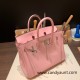 Hermes Birkin 25cm swift 3Q/Rose Sakura Silver Hardware Full Handmade 073 Hermes Birkin 25cm swift 3Q/Rose Sakura Silver Hardware Full Handmade 073