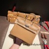 Hermes Birkin 25cm swift 0M/Chai Silver Hardware Full Handmade 074