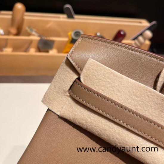 Hermes Birkin 25cm swift 0M/Chai & X9 /Mauve Sylvestre Full Handmade 075 Hermes Birkin 25cm swift 0M/Chai & X9 /Mauve Sylvestre Full Handmade 075