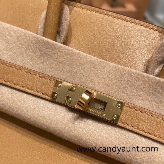Hermes Birkin 25cm swift 4B/Biscui Gold Hardware Full Handmade 076 Hermes Birkin 25cm swift 4B/Biscui Gold Hardware Full Handmade 076