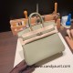 Hermes Birkin 25cm swift Q1/ Sauge Silver Hardware Full Handmade 077 Hermes Birkin 25cm swift Q1/ Sauge Silver Hardware Full Handmade 077