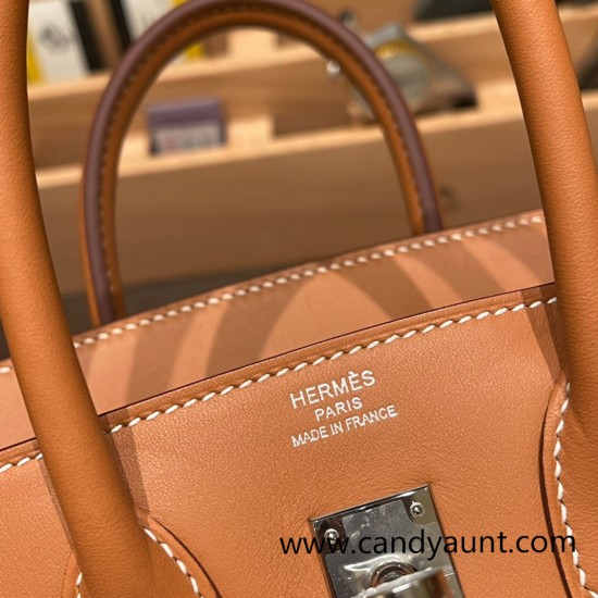 Hermes Birkin 25cm swift 37/Gold Silver Hardware Full Handmade 078 Hermes Birkin 25cm swift 37/Gold Silver Hardware Full Handmade 078