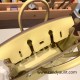 Hermes Birkin 25cm swift 1Z /Jaune Poussin Silver Hardware Full Handmade 083 Hermes Birkin 25cm swift 1Z /Jaune Poussin Silver Hardware Full Handmade 083